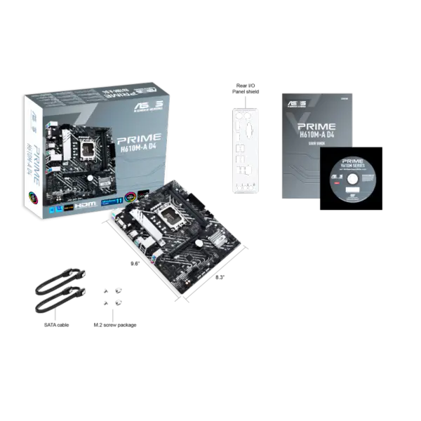 Asus H610 H610i H610m Motherboards Support I5 12400 Ssds M.2 Lga 1700 Motherboard Prime H610m-a D4 Ddr4