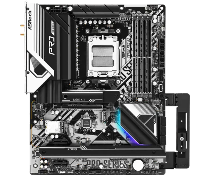 Asrock X670 X670e Motherboards Am5^5 Support 7000 Series Processor Socket Am5 Motherboard X670e Pro Rs Ddr5