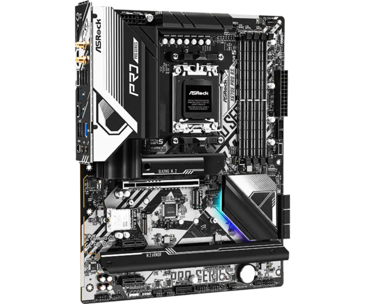 Asrock X670 X670e Motherboards Am5^5 Support 7000 Series Processor Socket Am5 Motherboard X670e Pro Rs Ddr5