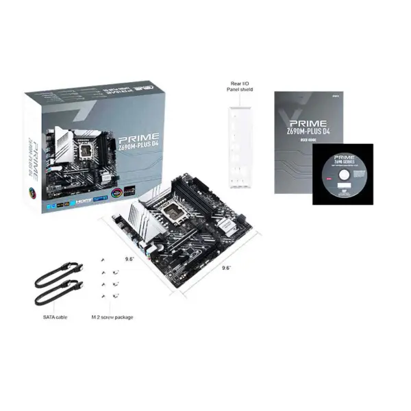Asus Prime Z690m-plus D4 Motherboard Supports Cpu 12700/12700kf Intl Z690 Lga 1700 10+1 Drmos Asus Motherboard Z690