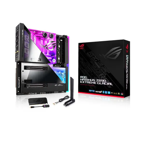 Asus Rog Maximus Z690 Extreme Glacial Motherboard Supports Memory D5 Cpu 12900k Intl Z690 Lga1700 Asus Motherboard