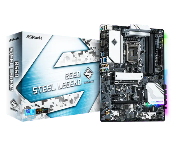 Asrock B560 Steel Legend Motherboard Supports Cpu 11400 11400f 11700 Intl B560 Lga 1200