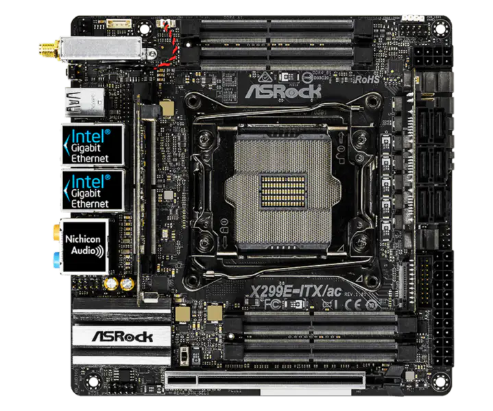 Asrock X299m X299e-itx Ac Ddr4 motherboard Part Lga 2066 Ddr4 Ddr4 Intl X299 Lga 2066
