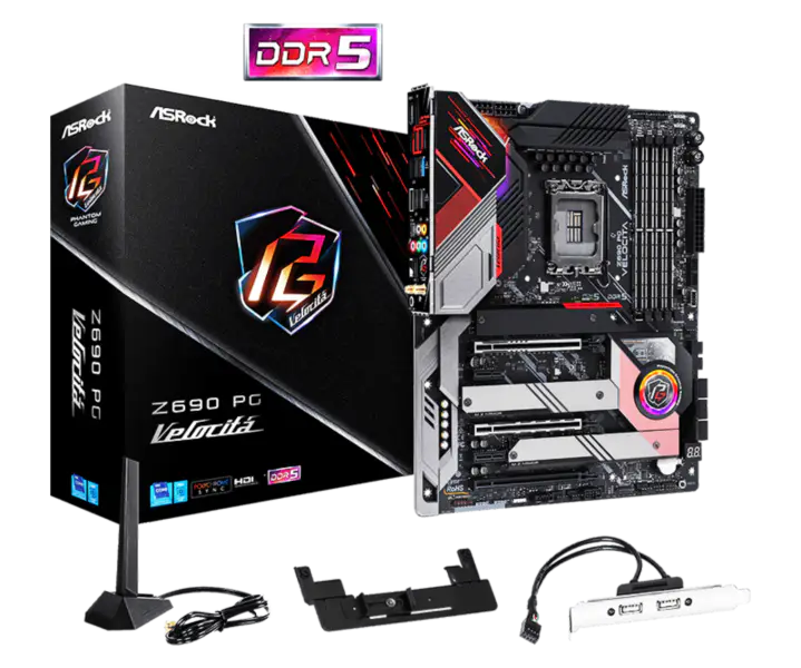 Asrock Z690 Pg Velocita Gaming Motherboard Supports Memory Ddr5 Cpu 12700k 12900kf Intl Z690 Lga1700