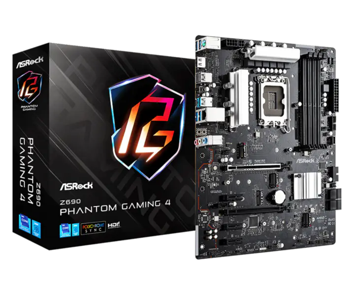 Asrock Z690 Phantom Gaming 4 Ddr4 Motherboard Ddr5 Support Cpu 12600k 12700 Intl Z690 Lga 1700