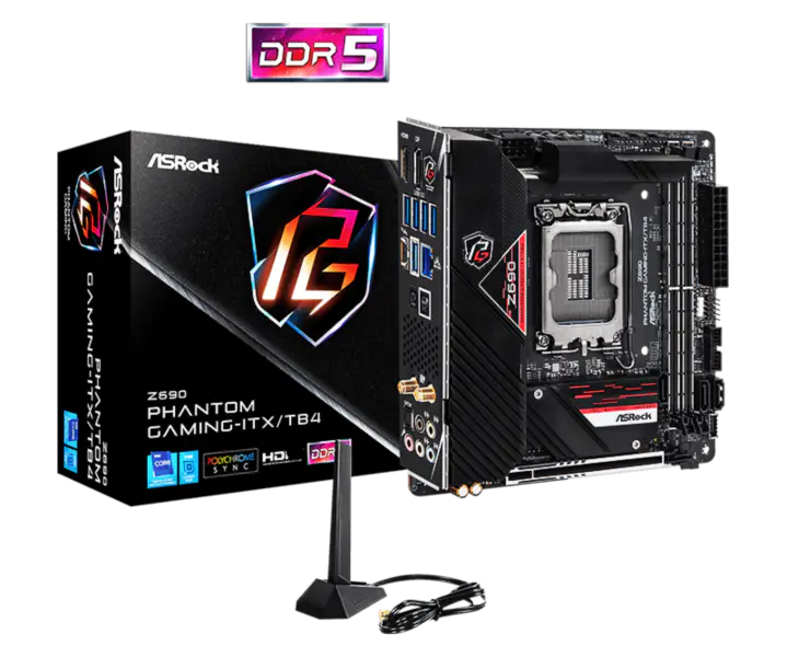 Asrock Z690 Phantom Gaming-itx/tb4 Phantom Gaming Motherboard Ddr5 Support Cpu 12600k 12700 Intl Z690 Lga 1700