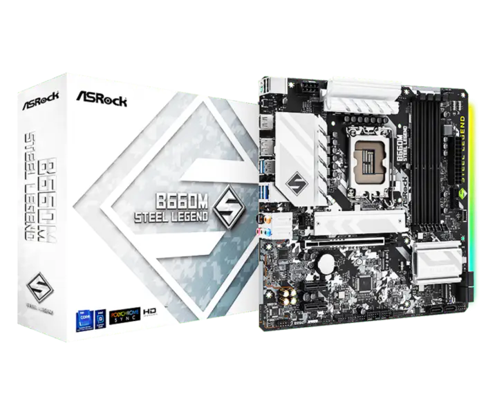 Asrock B660m Steel Legend Ddr4 Motherboard Supports Cpu 12700 12600 Intl B660 Lga 1700