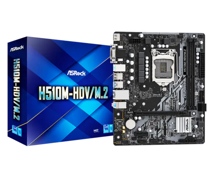 Asrock H510m-hdv/m.2 Office Gaming Motherboard Supports Cpu 10500 10400 11400f Intl H510 Lga 1200