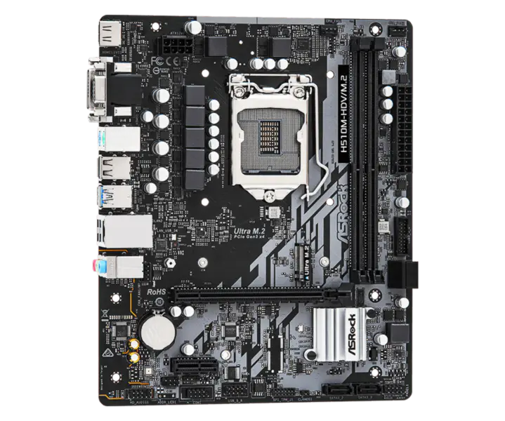 Asrock H510m-hdv/m.2 Office Gaming Motherboard Supports Cpu 10500 10400 11400f Intl H510 Lga 1200