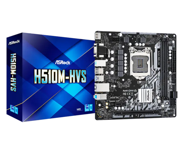 Asrock H510m-hvs Office Game Motherboard Supports Cpu 10500 10400 11400f Intl H510/lga 1200 H510m Hvs