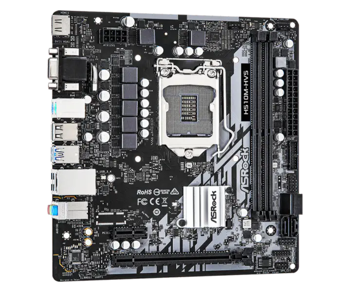 Asrock H510m-hvs Office Game Motherboard Supports Cpu 10500 10400 11400f Intl H510/lga 1200 H510m Hvs