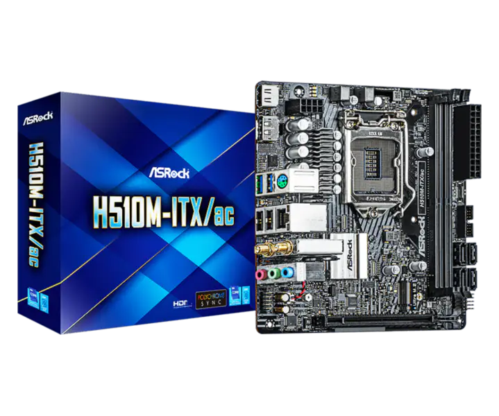 Asrock H510m-itx/ac Mini Motherboard Gaming Motherboard Supports Cpu 10500 10400 11400f Intl H510 Lga 1200