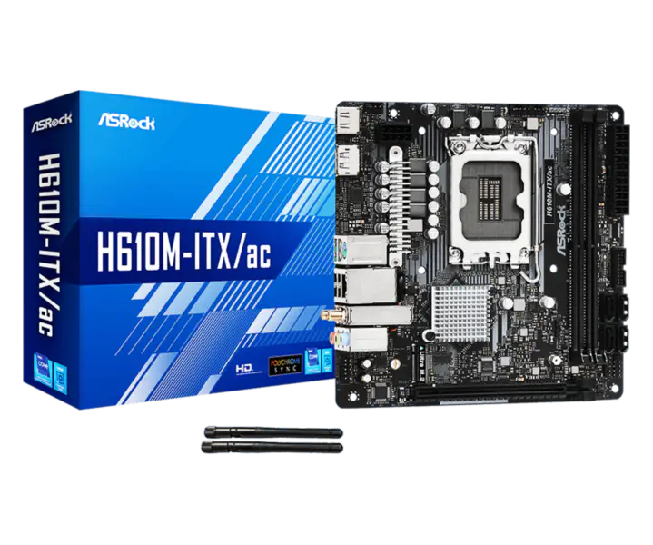 Asrock H610m-itx Ac Mini Motherboard Supports Cpu 12100 12400 Intl H610 Lga 1700