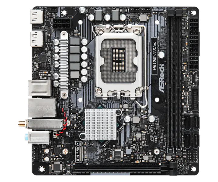 Asrock H610m-itx Ac Mini Motherboard Supports Cpu 12100 12400 Intl H610 Lga 1700