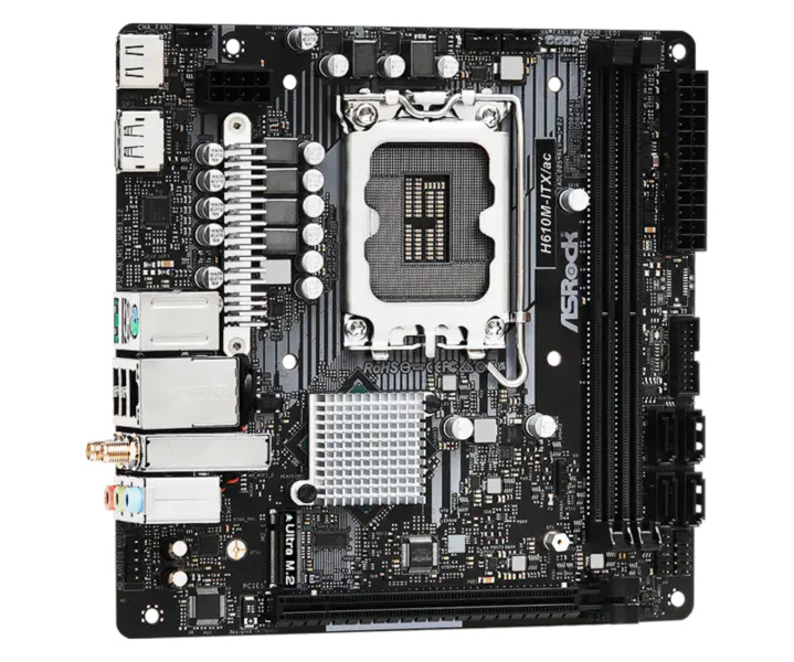 Asrock H610m-itx Ac Mini Motherboard Supports Cpu 12100 12400 Intl H610 Lga 1700