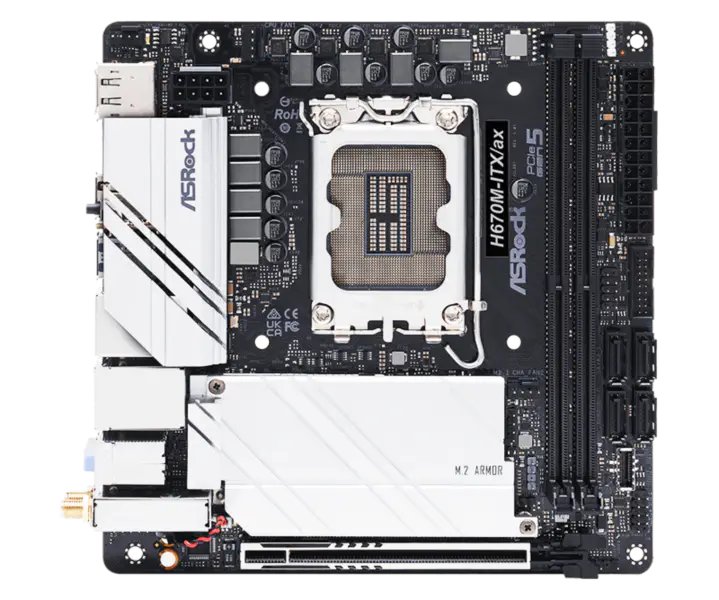 Asrock H670m-itx Ax Mini Motherboard Itx Motherboard Supports Cpu 12400 12600k 12700 Intl H670m Lga 1700 Wi-fi 6e