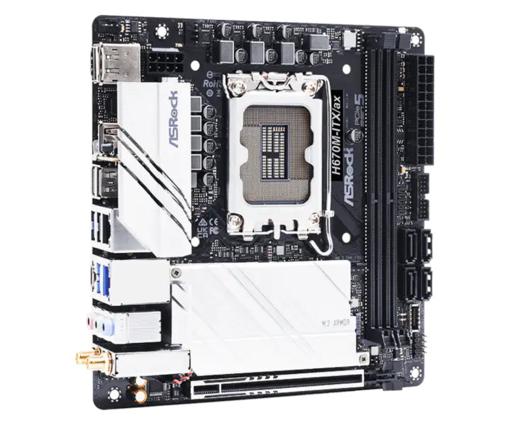 Asrock H670m-itx Ax Mini Motherboard Itx Motherboard Supports Cpu 12400 12600k 12700 Intl H670m Lga 1700 Wi-fi 6e