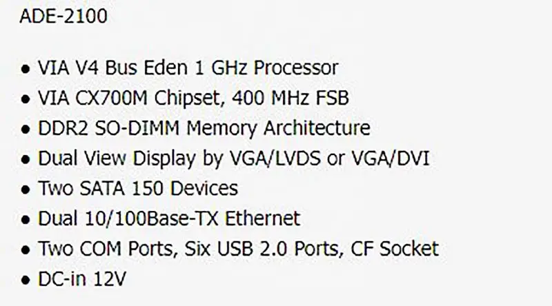 Ade-2100 Industrial Control Motherboard With 1gb Memory High-end Embedded Motherboard 3.5