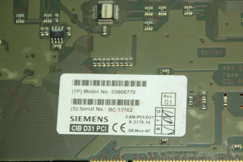 SIEMENS CIB-D31 PCI CAN-PCI-D31 K.3776.15 Data Acquisition Card