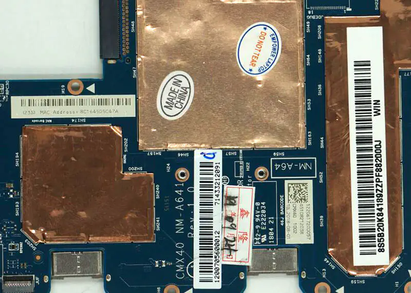 Lenovo MIIX 700-12ISK CMX40 NM-A641 Tablet motherboard