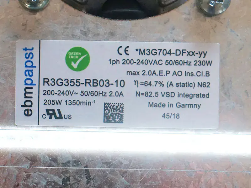 Ebmpapst R3G355-RB03-10 Fan