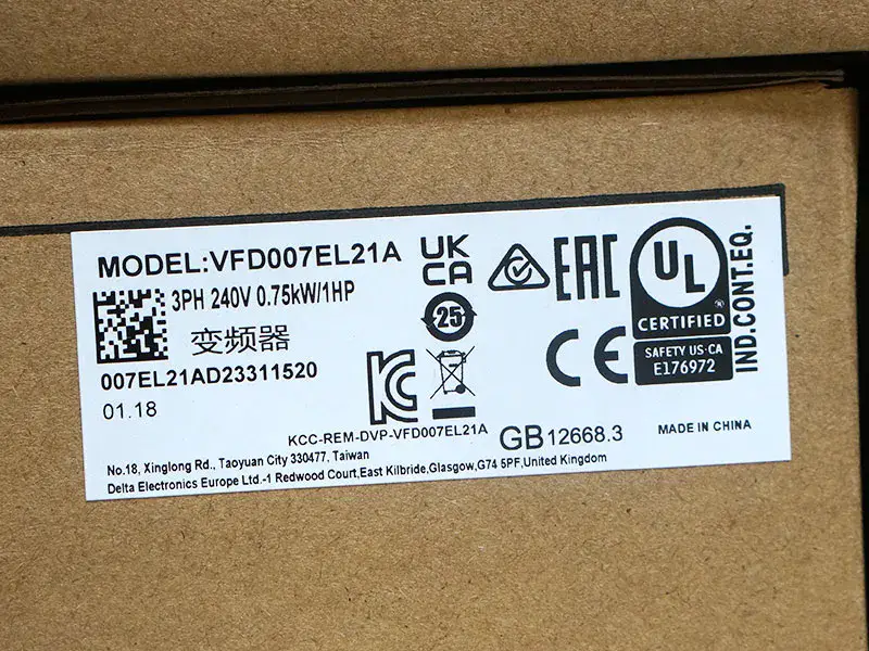 Delta VFD007EL21A AC Drive