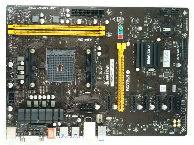 Biostar TB350-BTC motherboard Socket AM4 DDR4