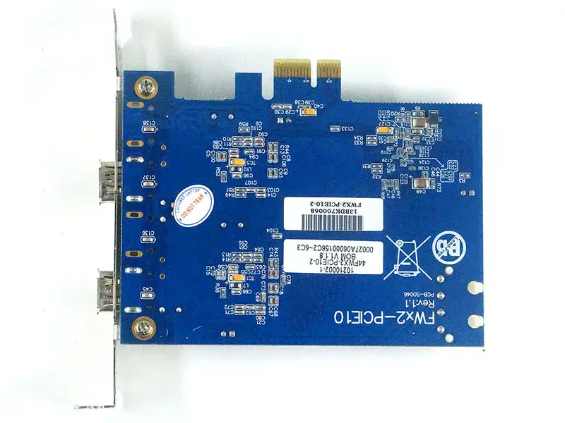 FWX2-PCIE10 Rev: 1.1 FWX2-PCIE10-2 1394 capture card