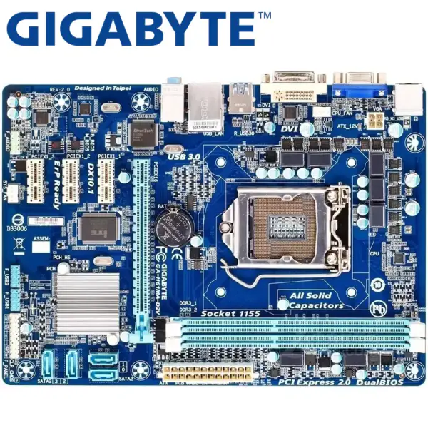 Gigabyte GA-H61MA-D2V Desktop Motherboard H61 Socket LGA 1155 i3 i5 i7 DDR3 16G uATX