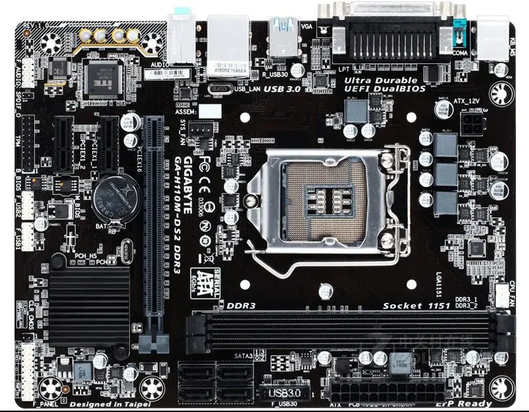 Gigabyte GA-H110M-DS2 DDR3 H110M-DS2 DDR3 Motherboard H110 LGA 1151 DDR4 Micro-ATX