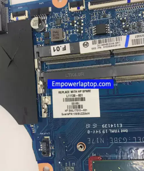 HP TPN-Q195 17-AN 17T-AN G3BE N17E DAG3BAMBAF0 L11138-601 L11138-001 L11138-501 Motherboard