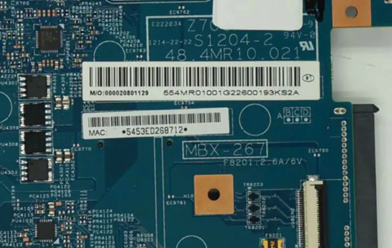 Sony MBX-267 motherboard