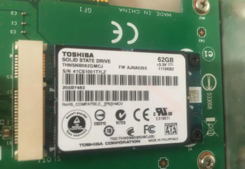 MICRO-STAR MS-4227 VER:1.0 Solid state drive adapter with 62G SSD