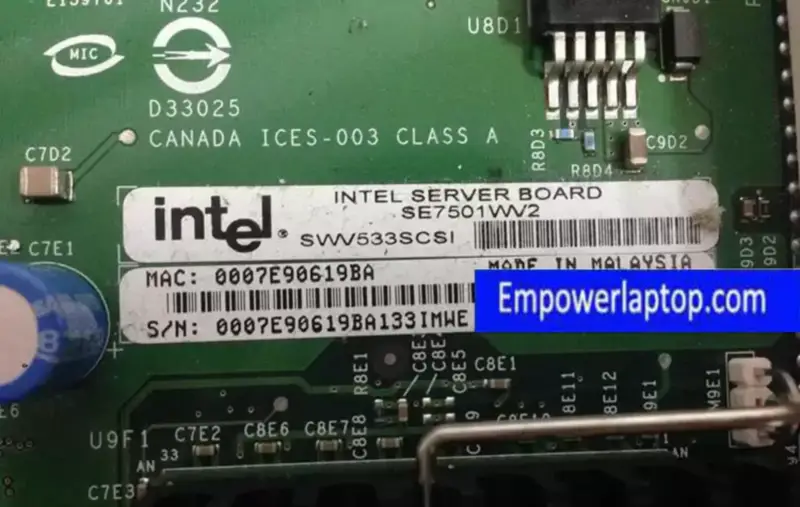Intel SE7501WV2 dual 320MSCSI card with RAID Sever motherboard