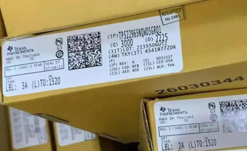 TEXAS instruments TPS22965NQWDSGRQ1 IC chip