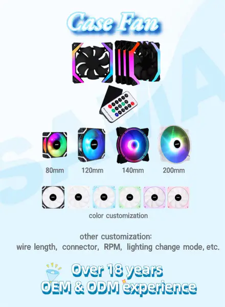 Sama 120mm Fan Easy Installation Heatstick Fan Cooling Computer Cooler Cooler Fan