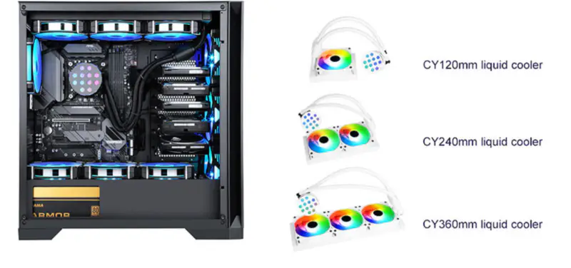 Sama 120mm Radiator Rainbow Pc Para Cpu Rgb Liquid Cooler Block Computer Cpu Water Coolers And Cooling Fan Systems For Pc Cpu