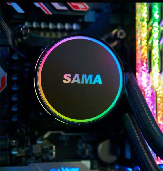 Sama 24cm Aio Cpu Cooler Radiator Copper Water Liquid Cooling Pc Cpu Cooler Rgb Glow