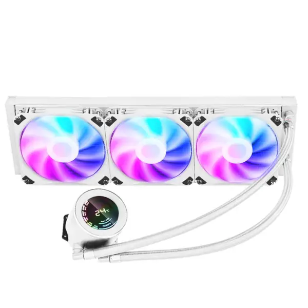 Sama 360mm Aio Cpu Liquid Cooling Water Cooler Kit Pc System Lcd Display