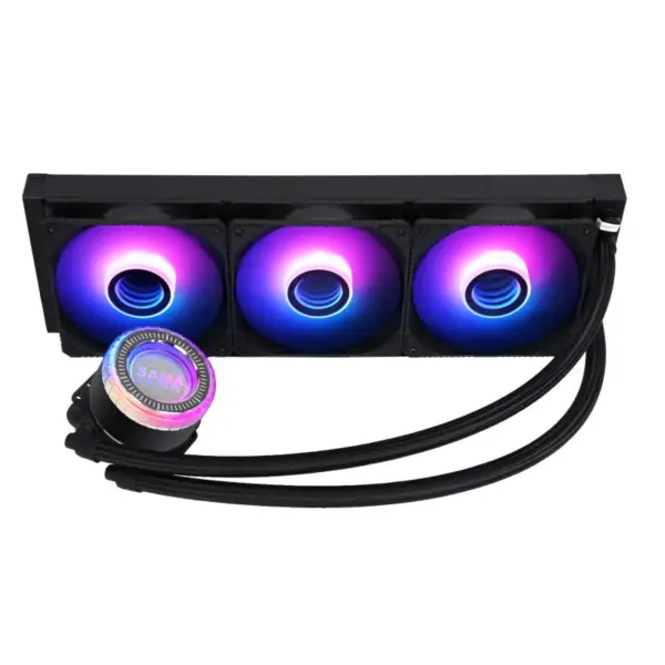 Sama 36cm Aio Cpu Cooler Radiator Copper Display Water Liquid Cooling Pc Cpu Cooler Rgb Glow With Lower Noise Pump