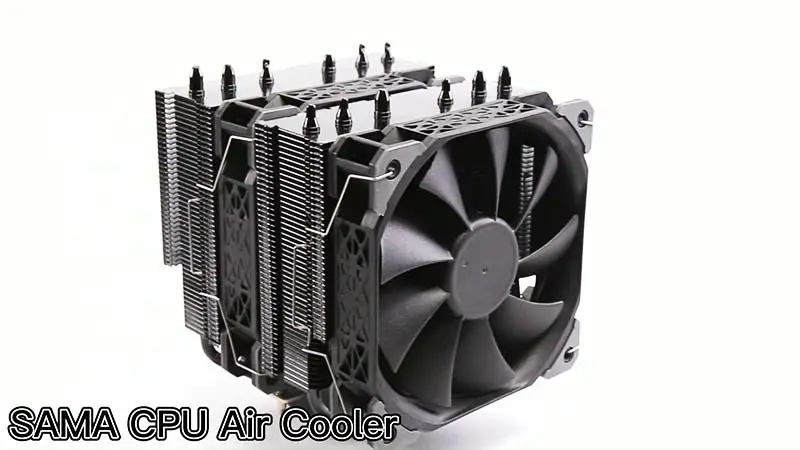 Sama 6 Heatpipes 140mm Dual Tower Dual Cooling Fan Heat Exchanger Air Cooler Twin Tower Cpu Cooler For Pc Case