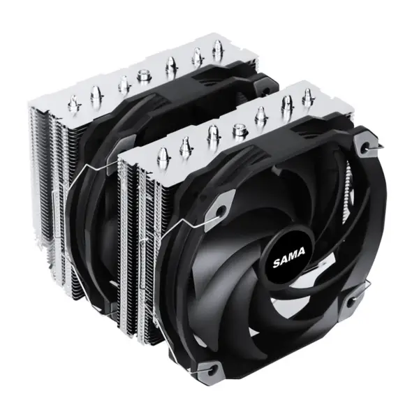 Sama 6 Heatpipes 140mm Dual Tower Dual Cooling Fan Heat Exchanger Air Cooler Twin Tower Cpu Cooler For Pc Case