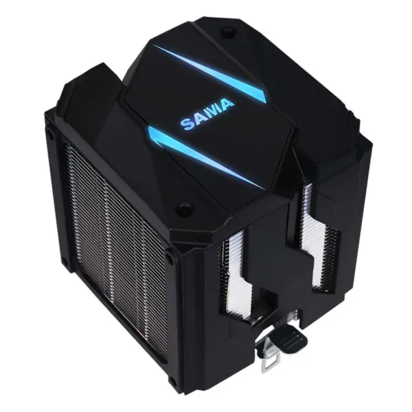 Sama 9cm Dual Tower Air Cooler Customizable Argb Top Cover Cpu Radiator Black/silver Small But Powerful Cpu Air Cooler