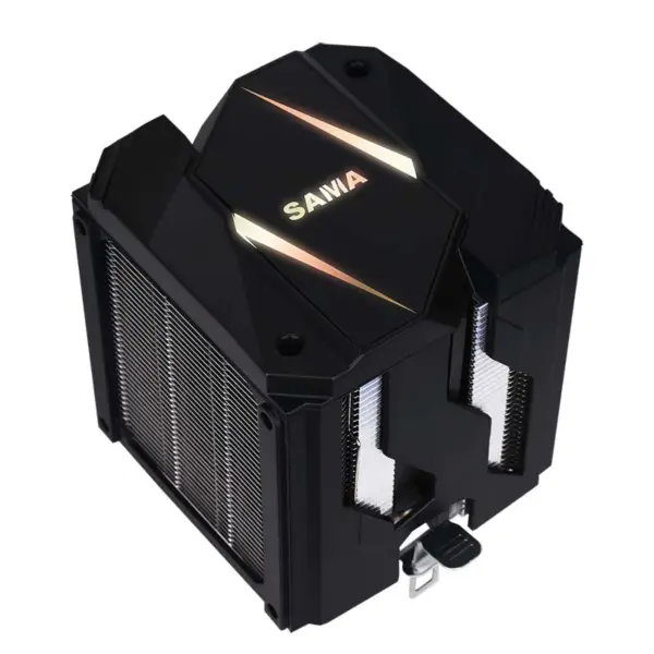 Sama 9cm Dual Tower Air Cooler Customizable Argb Top Cover Cpu Radiator Black/silver Small But Powerful Cpu Air Cooler