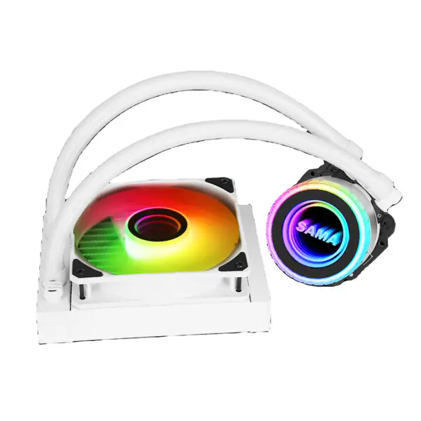 Sama Argb Coloful 120mm Radiator White Pc Cpu Water Cooler