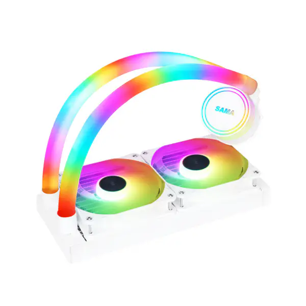 Sama Argb Lighting Pipes Lga 1700 Cpu Radiator Computer Case Water Cooler Cpu Liquid Cooling For Intel Amd