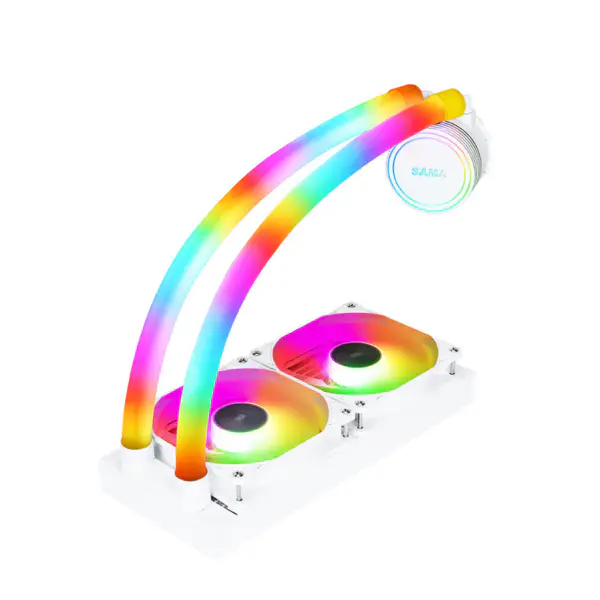Sama Argb Lighting Pipes Lga 1700 Cpu Radiator Computer Case Water Cooler Cpu Liquid Cooling For Intel Amd