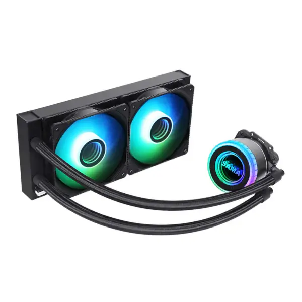 Sama Customizable Amd 240mm Aio Cpu Liquid Cooling Water Cooler Kit With Infinity Mirror Design