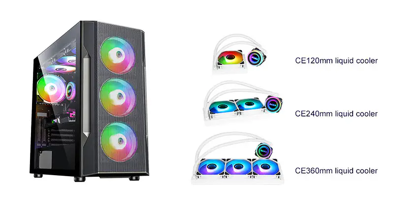 Sama Customizable Amd 360mm Aio Cpu Liquid Cooling Water Cooler Kit With Infinity Mirror Design