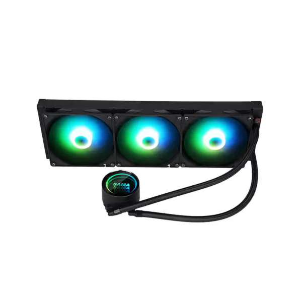 Sama Customizable Cooling Head Logo Cpu Liquid Coolers Pps Aluminum Radiator Cpu Cooling Am5 2500rpm Cpu Coolers